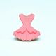 Handmade Pine Wood Pink Dress Knob for Kids Furniture